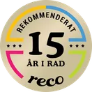 Reco: rekommenderat 15 år i rad